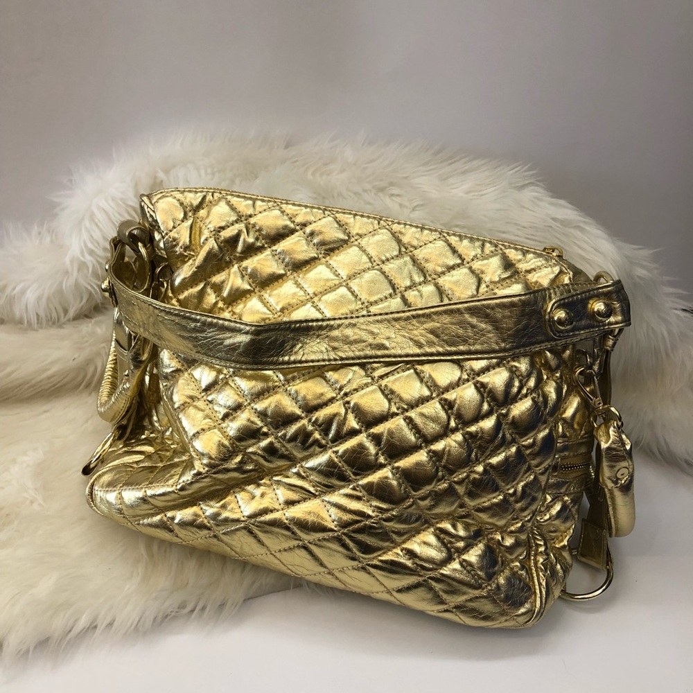 Amrita Singh Mira Gold Metallic handbag